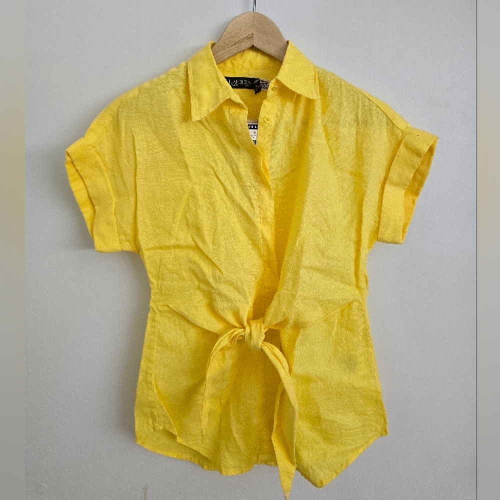 NWT Ralph Lauren Yellow Blouse XXS/TTP